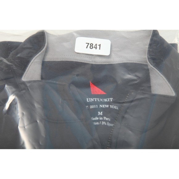 Untuckit Quarter Zip Pullover Mens Medium Black Santangelo Long Sleeve Sweater - Picture 11 of 11